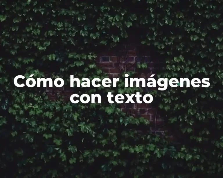 Cómo hacer imágenes con texto