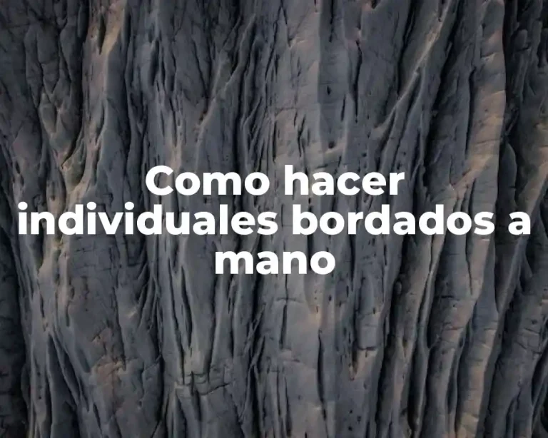 Como hacer individuales bordados a mano