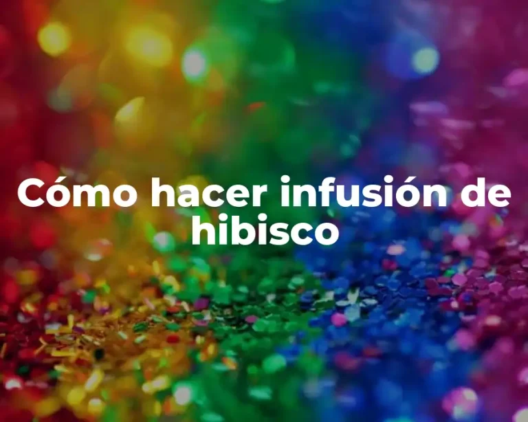 Cómo hacer infusión de hibisco