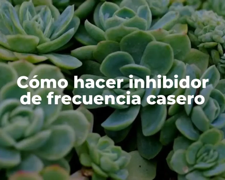 Cómo hacer inhibidor de frecuencia casero