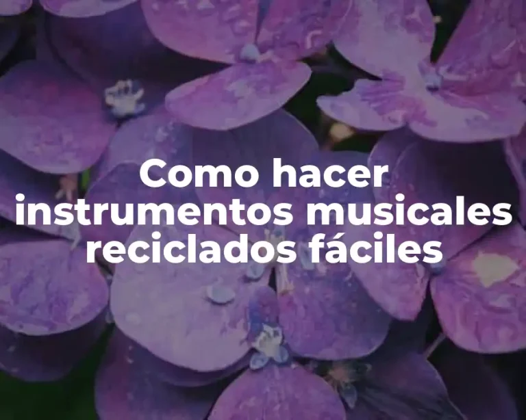 Como hacer instrumentos musicales reciclados fáciles