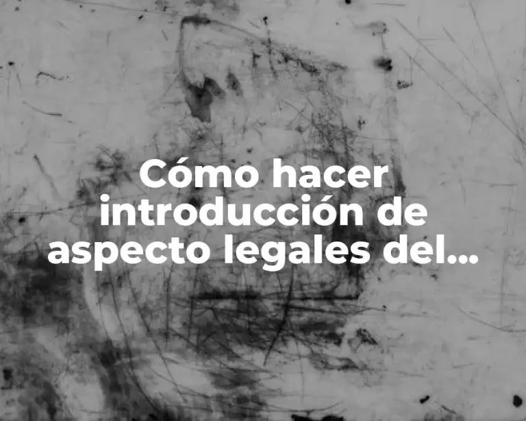 Cómo hacer introducción de aspecto legales del balanceado