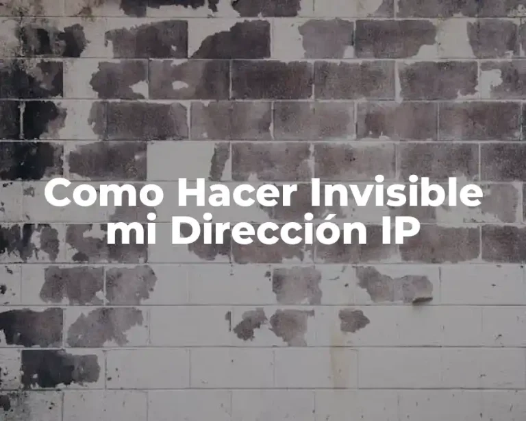 Como Hacer Invisible mi Dirección IP