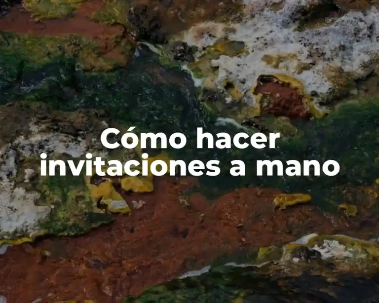 Cómo hacer invitaciones a mano