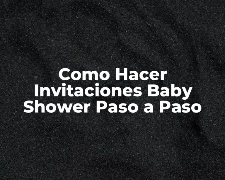 Como Hacer Invitaciones Baby Shower Paso a Paso