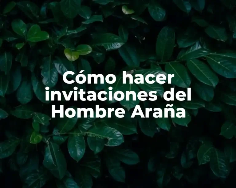 Cómo hacer invitaciones del Hombre Araña