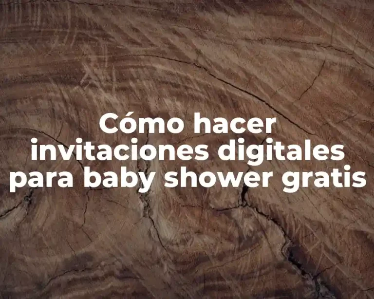Cómo hacer invitaciones digitales para baby shower gratis