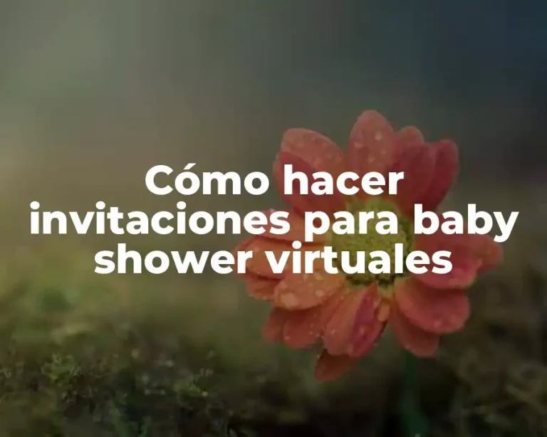 Cómo hacer invitaciones para baby shower virtuales