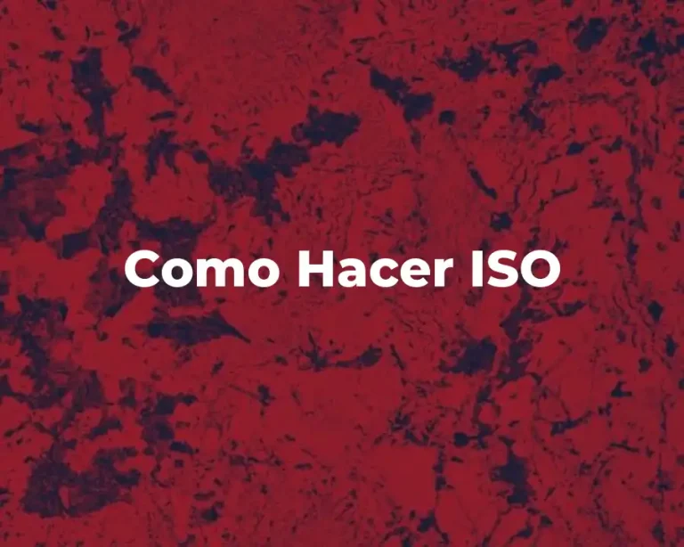 Como Hacer ISO