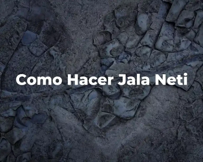 Como Hacer Jala Neti