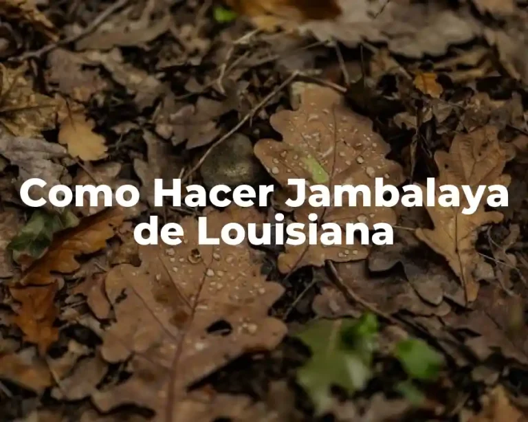 Como Hacer Jambalaya de Louisiana