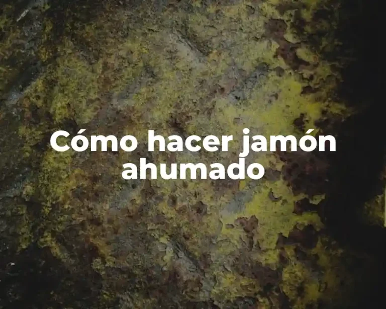 Cómo hacer jamón ahumado