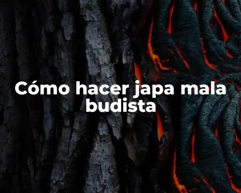 Cómo hacer japa mala budista