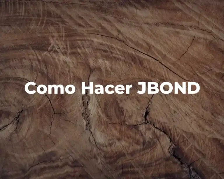 Como Hacer JBOND