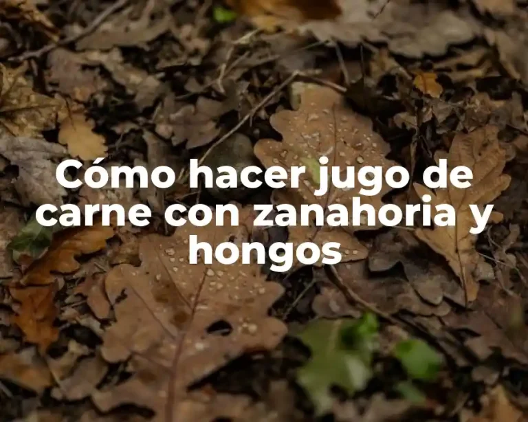 Cómo hacer jugo de carne con zanahoria y hongos