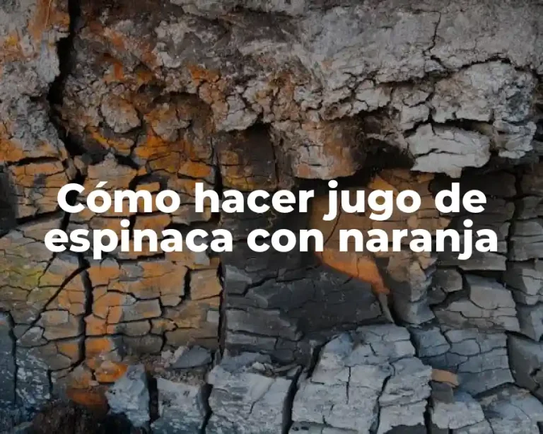 Cómo hacer jugo de espinaca con naranja