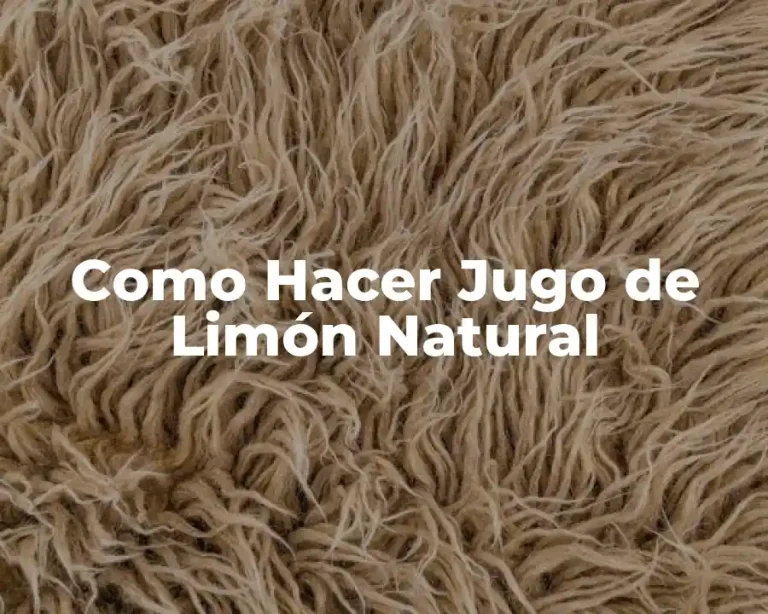 Como Hacer Jugo de Limón Natural