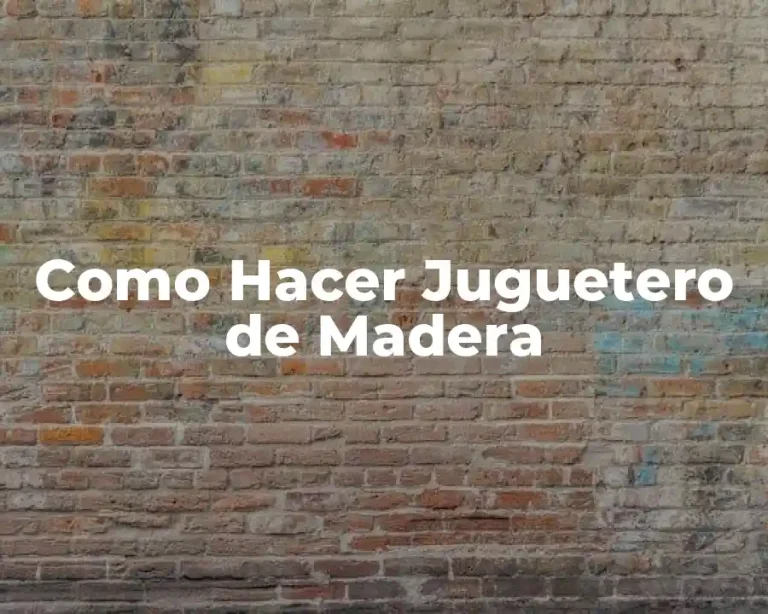 Como Hacer Juguetero de Madera