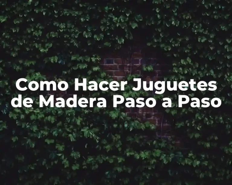 Como Hacer Juguetes de Madera Paso a Paso