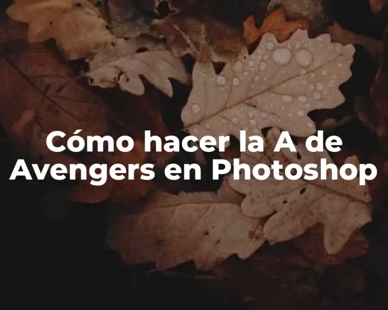 Cómo hacer la A de Avengers en Photoshop