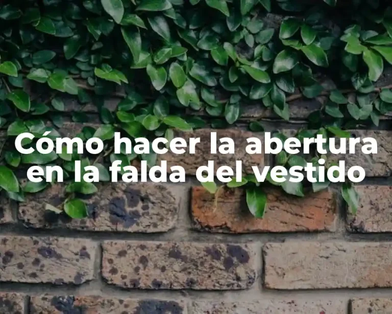 Cómo hacer la abertura en la falda del vestido