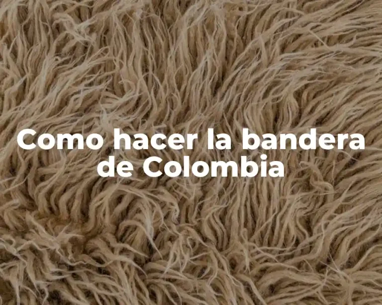 Como hacer la bandera de Colombia