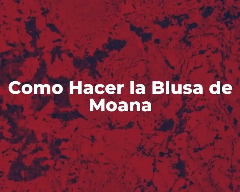 Como Hacer la Blusa de Moana