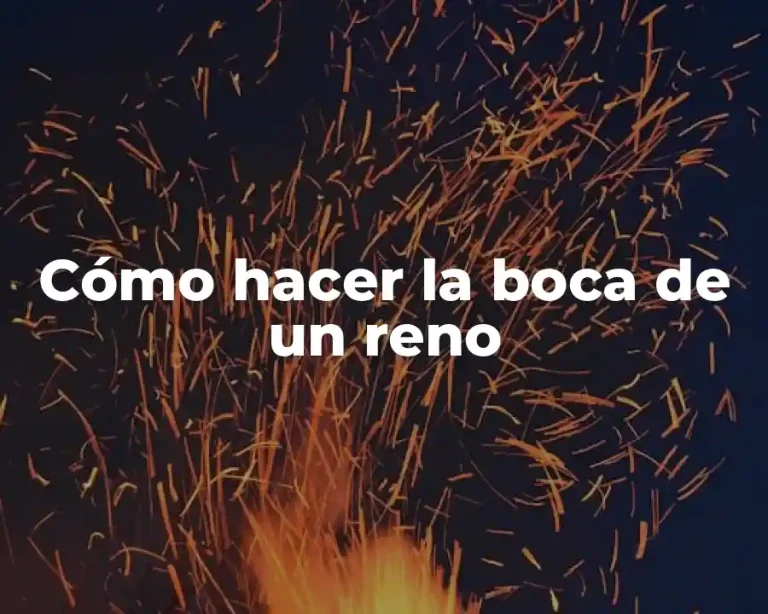 Cómo hacer la boca de un reno