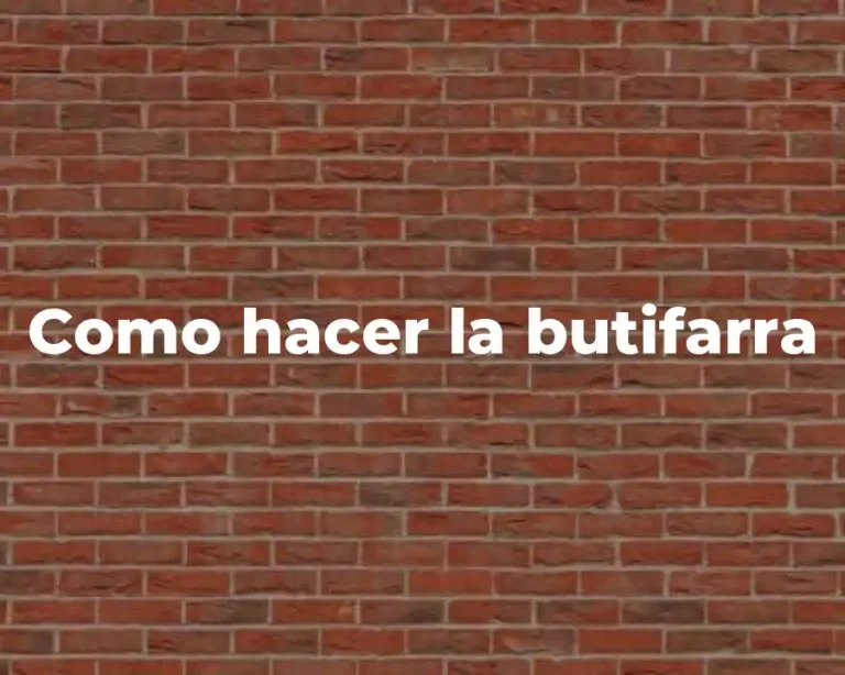 Como hacer la butifarra