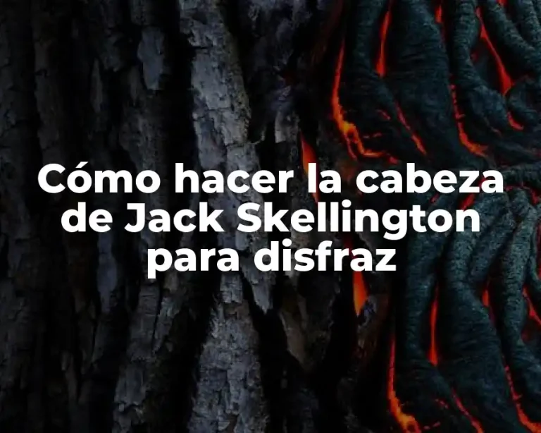 Cómo hacer la cabeza de Jack Skellington para disfraz