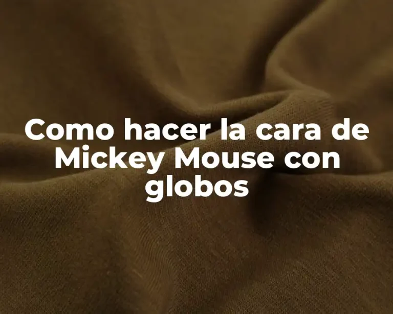 Como hacer la cara de Mickey Mouse con globos