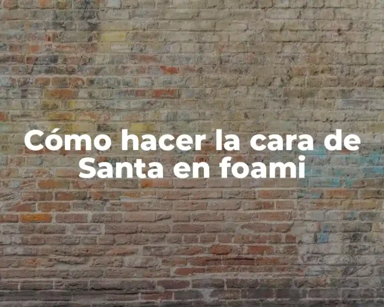 Cómo hacer la cara de Santa en foami