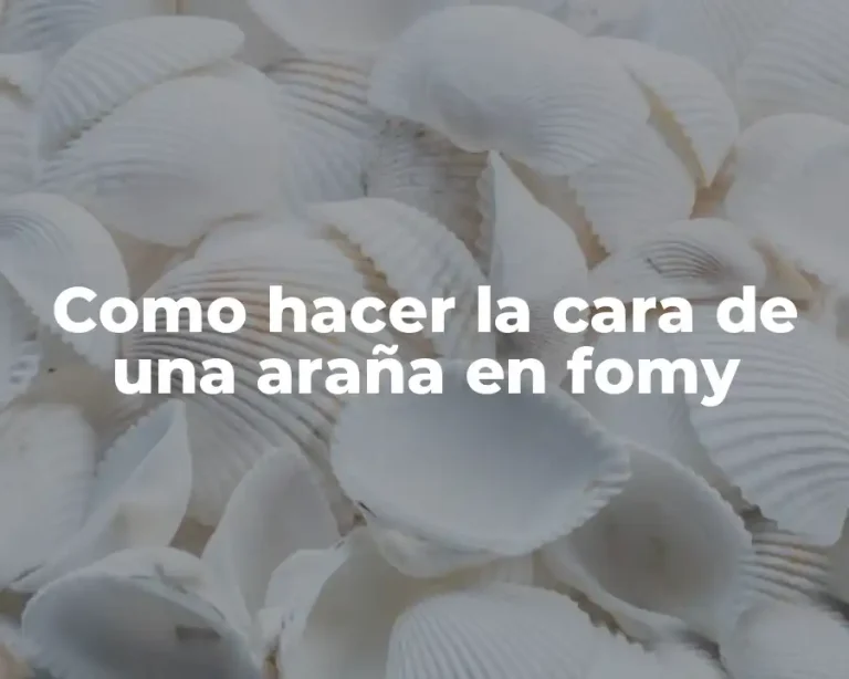 Como hacer la cara de una araña en fomy