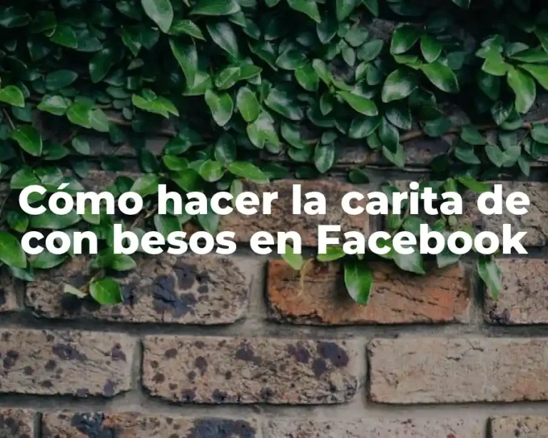 Cómo hacer la carita de con besos en Facebook