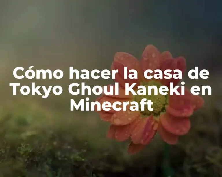 Cómo hacer la casa de Tokyo Ghoul Kaneki en Minecraft