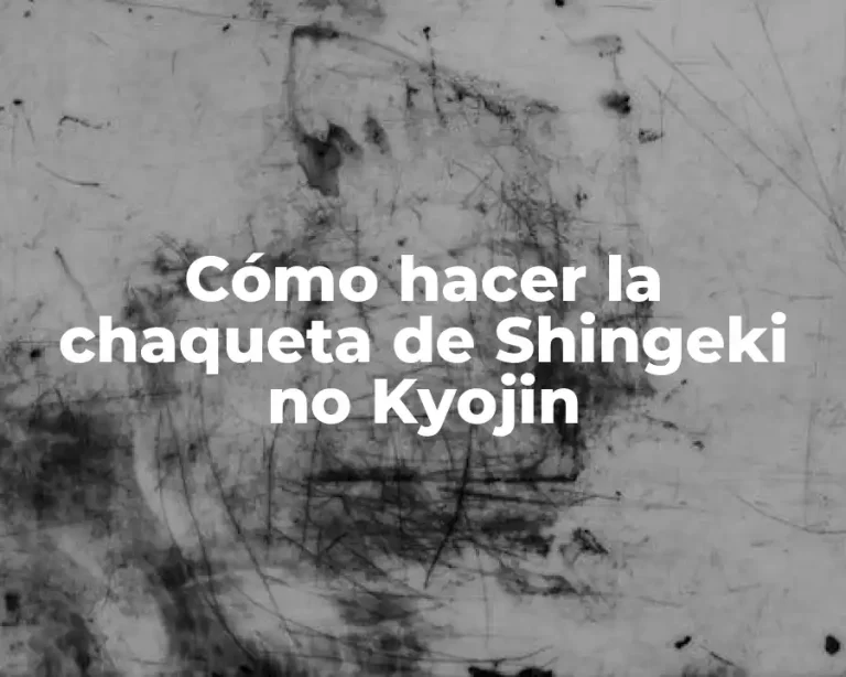 Cómo hacer la chaqueta de Shingeki no Kyojin