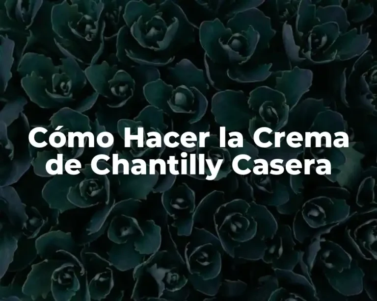 Cómo Hacer la Crema de Chantilly Casera
