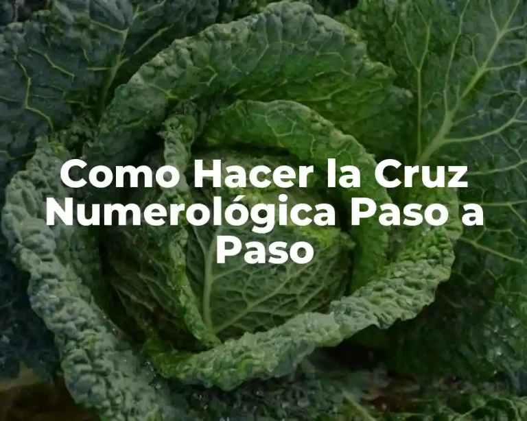 Como Hacer la Cruz Numerológica Paso a Paso