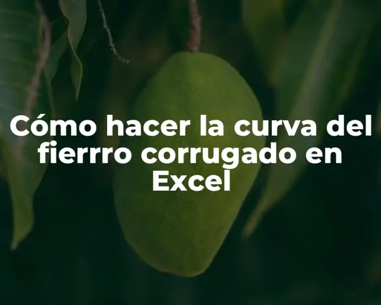 Cómo hacer la curva del fierrro corrugado en Excel