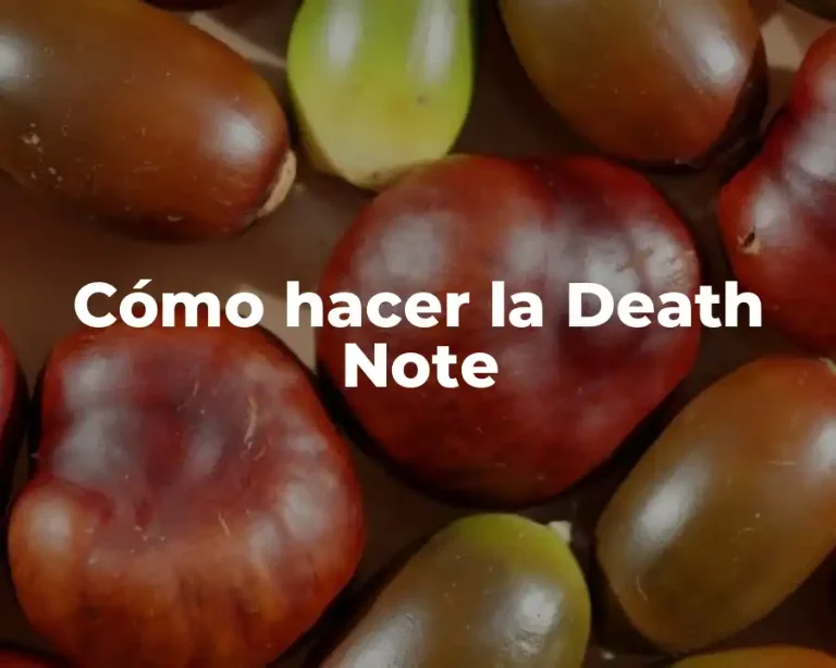 Cómo hacer la Death Note