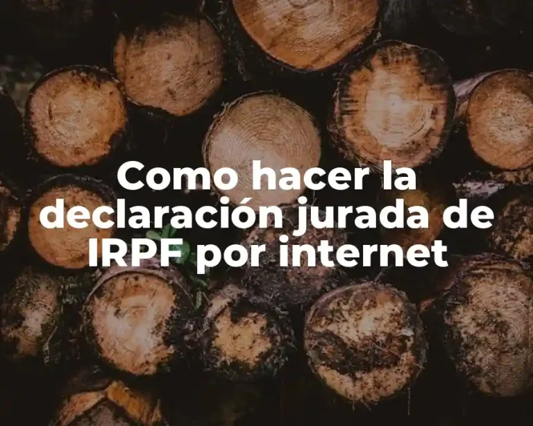 Como hacer la declaración jurada de IRPF por internet