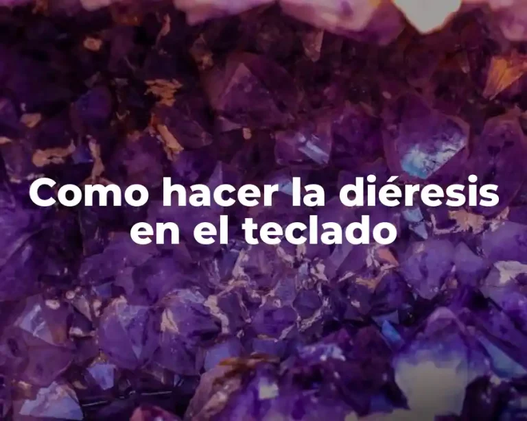 Como hacer la diéresis en el teclado