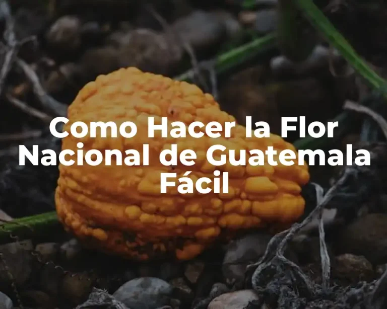 Como Hacer la Flor Nacional de Guatemala Fácil