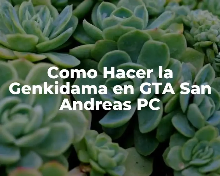 Como Hacer la Genkidama en GTA San Andreas PC