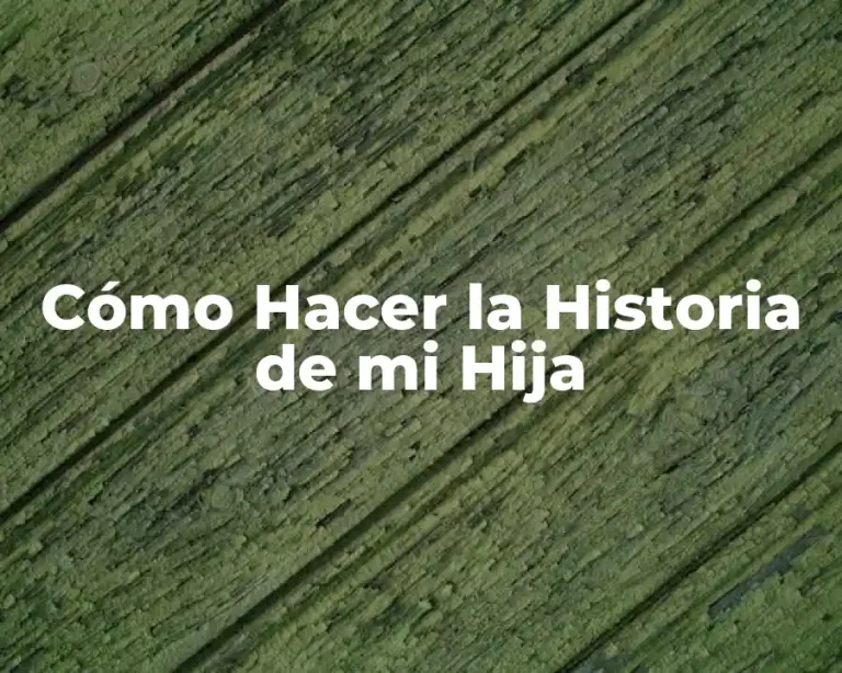 Cómo Hacer la Historia de mi Hija