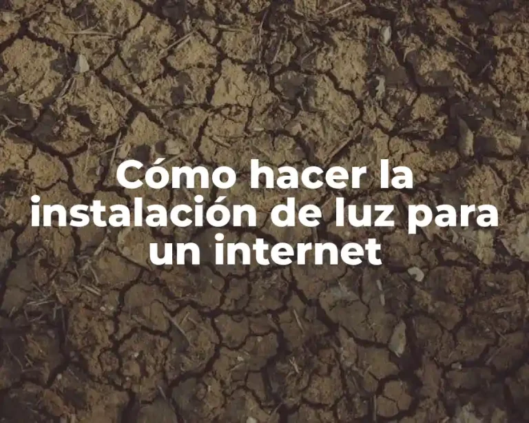 Cómo hacer la instalación de luz para un internet