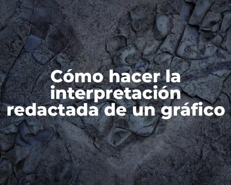 Cómo hacer la interpretación redactada de un gráfico