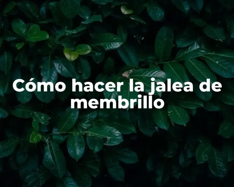 Cómo hacer la jalea de membrillo