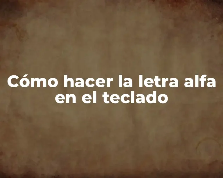 Cómo hacer la letra alfa en el teclado