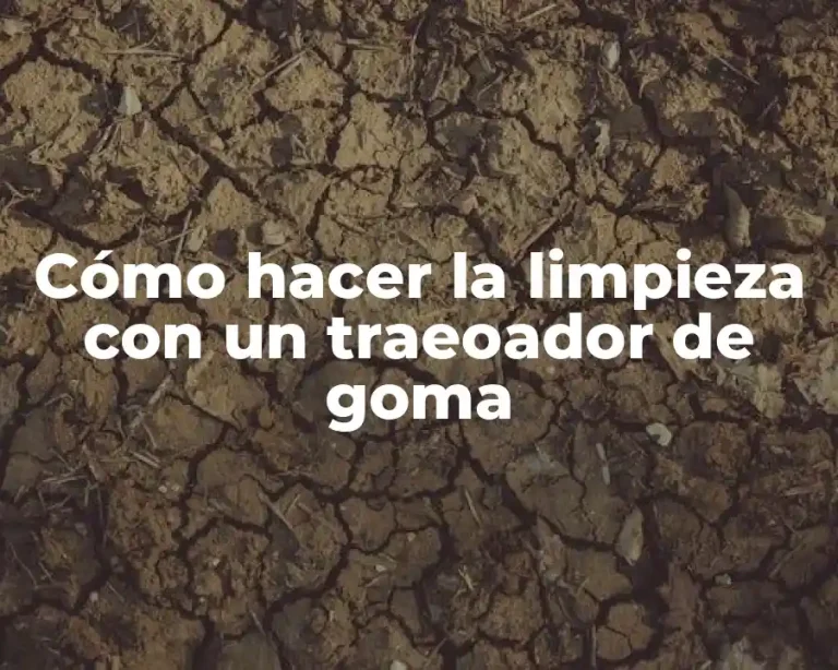 Cómo hacer la limpieza con un traeoador de goma